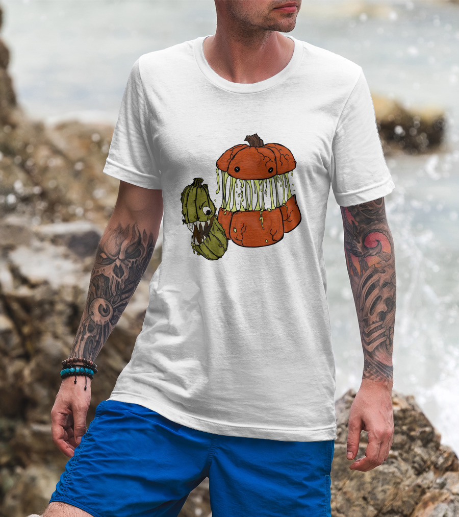 Megan Garner Spooky Art Drop Oh My Gourd Pumpkin Creature T-Shirt