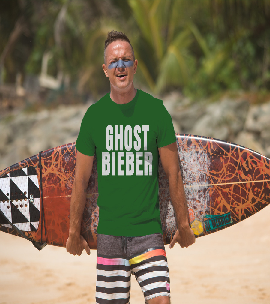 Shop Justin Bieber Music Ghost Bieber Crewneck T-Shirt