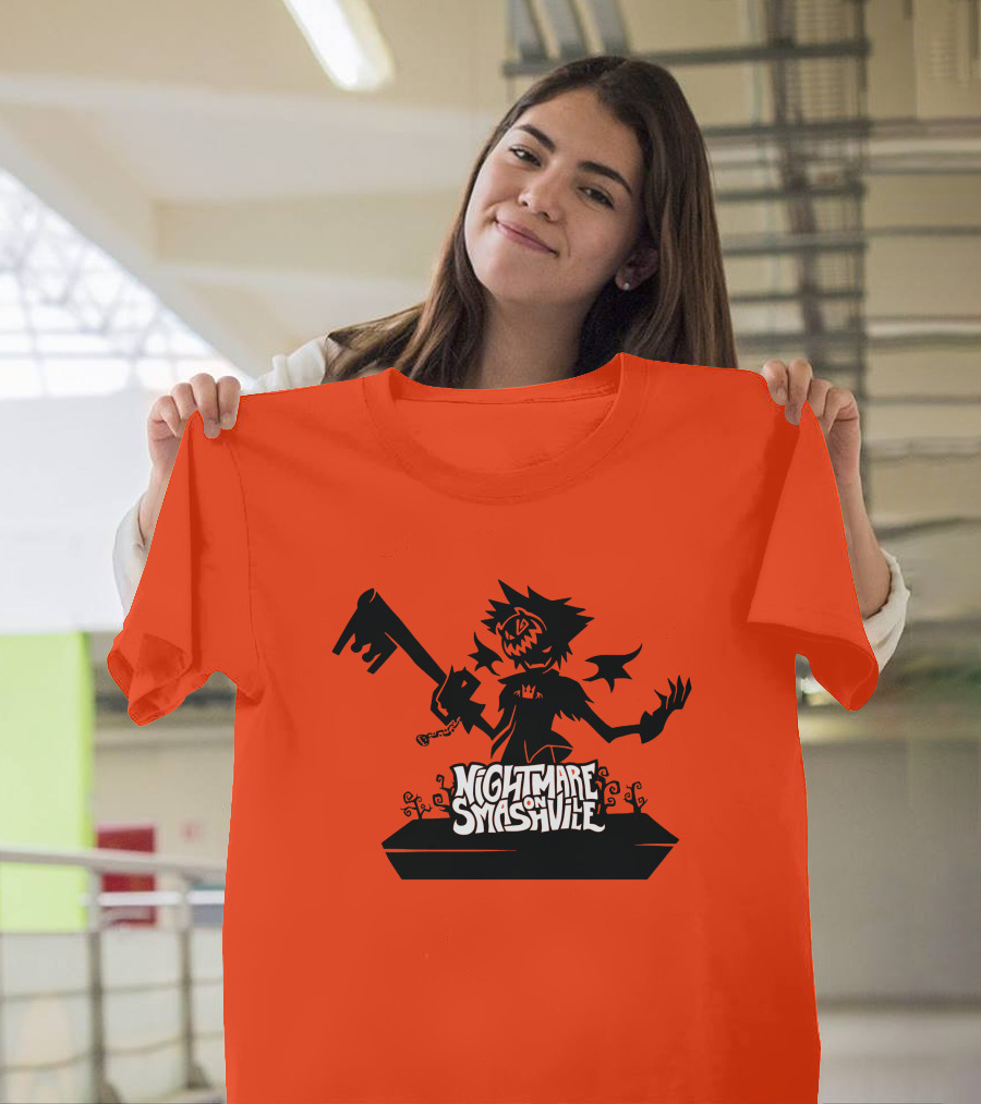 Nightmare On Smashville Halloween Scarecrow Image T-Shirt
