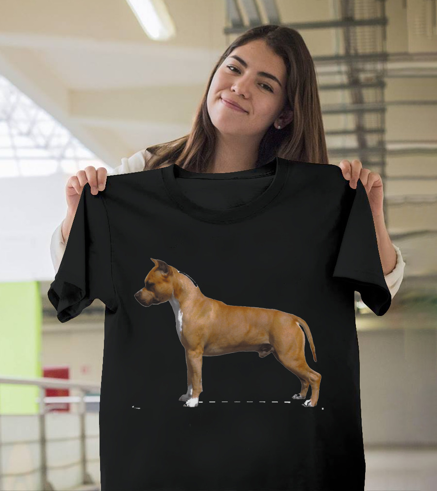 American Staffordshire Terrier Standing Profile T-Shirt