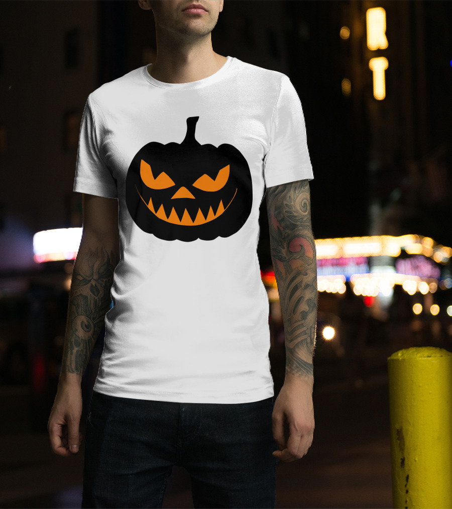Scary Jack O Lantern Pumpkin Face T-Shirt