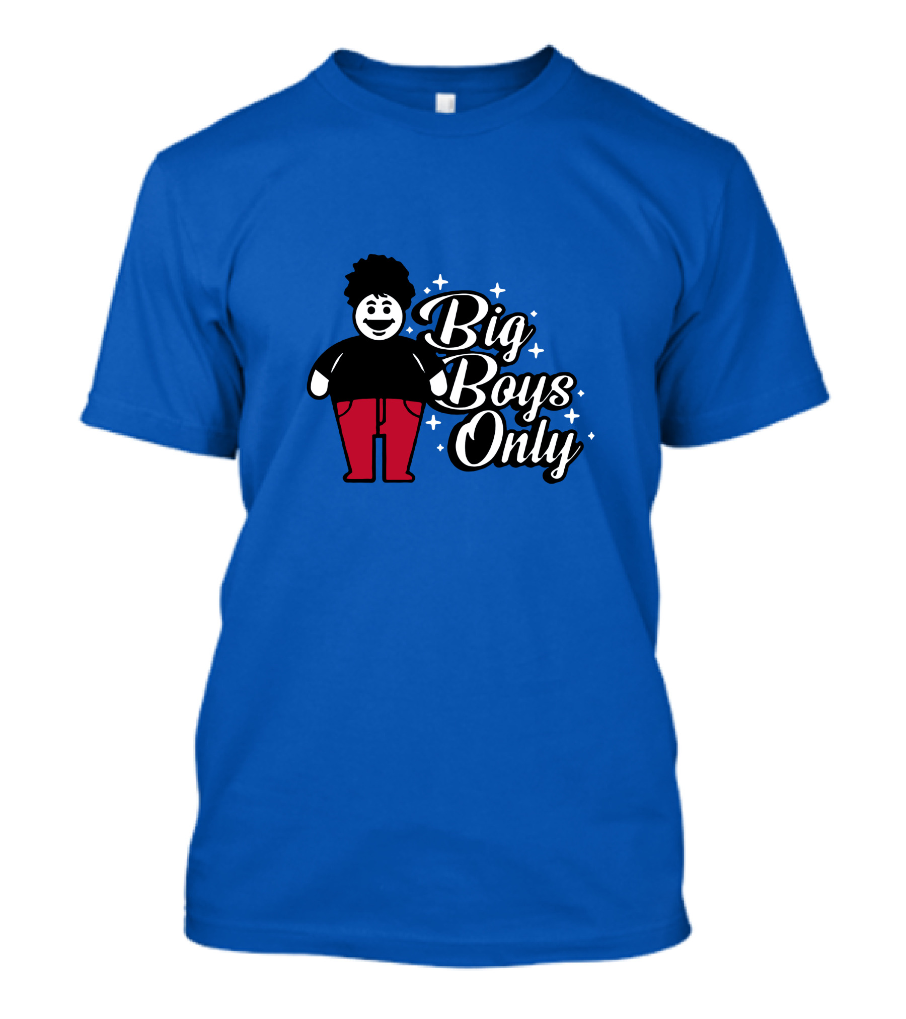 Big Boys Only Red Pants Cartoon Character T-Shirt
