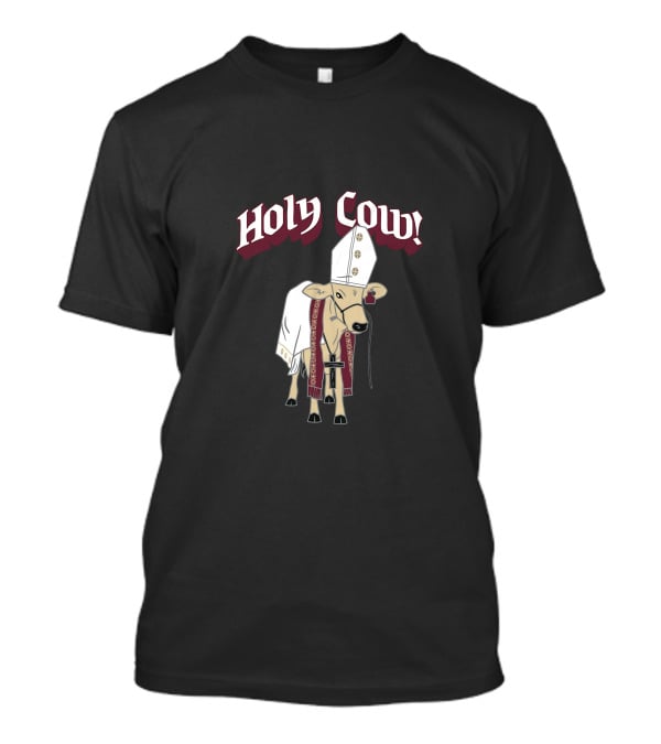 HOLY COW Papal Attire With Mitre And Stole T-Shirt