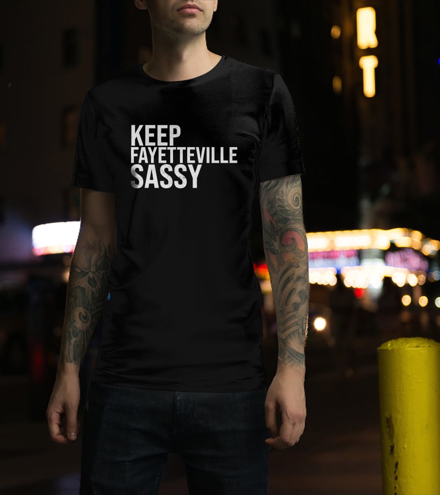 Keep Fayetteville Sassy Sassy's Red House Treylon Burks T-Shirt