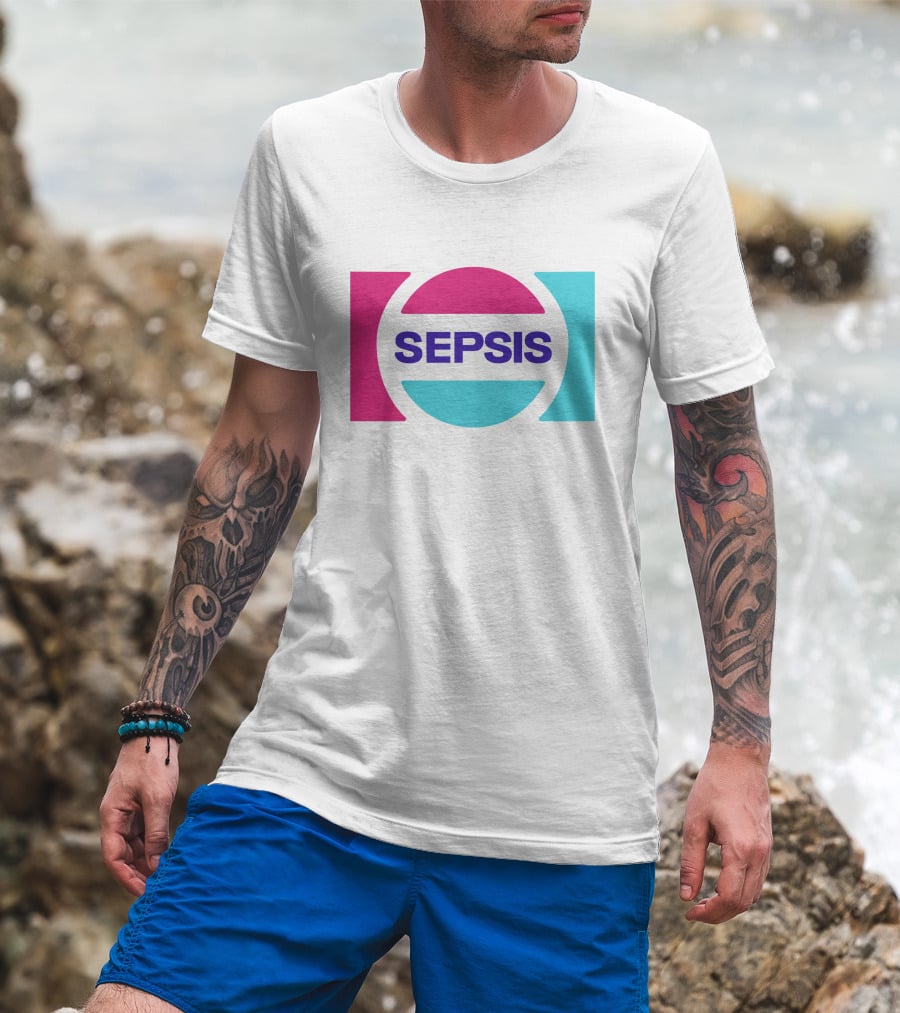 Pander Store Mechazawa Sepsis Logo Circular Colorful T-Shirt