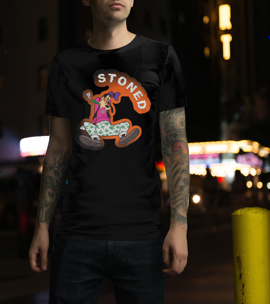 STONED GOOFY Cannabis Leaf Pants Smoke T-Shirt