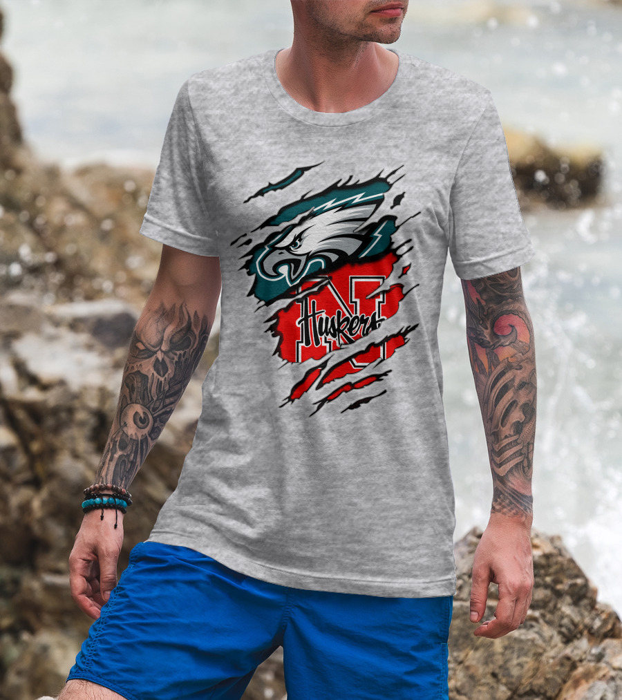 Eagles Huskers Logo Crossover T-Shirt