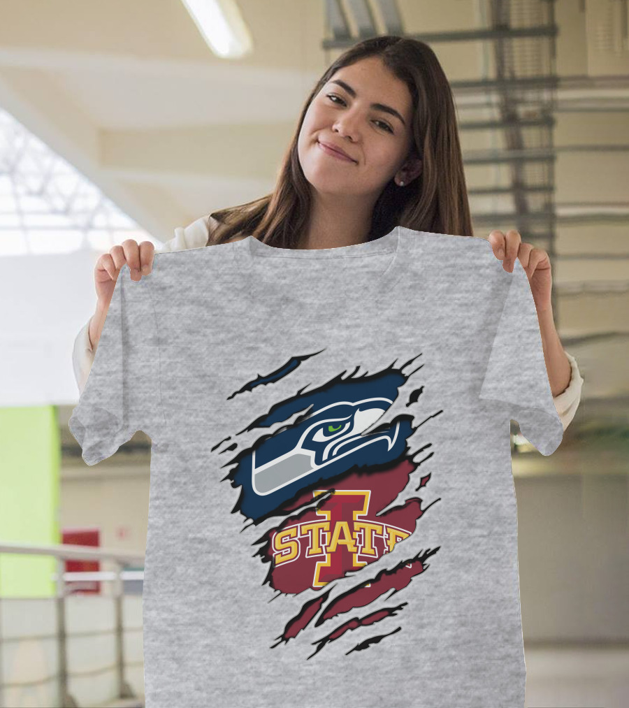 Seahawks Iowa State Cyclones Dual Loyalty T-Shirt