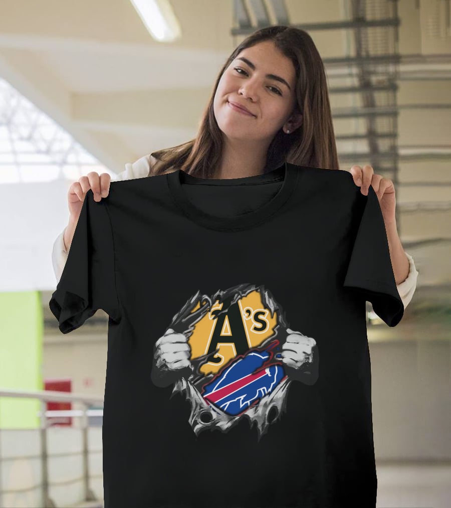 Oakland Athletics Buffalo Bills Mashup T-Shirt