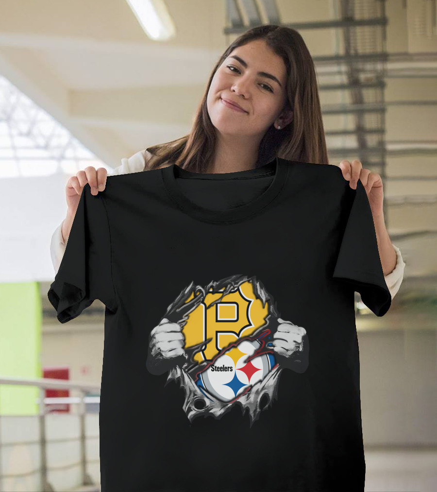 Steelers Pirates Logo Mashup T-Shirt