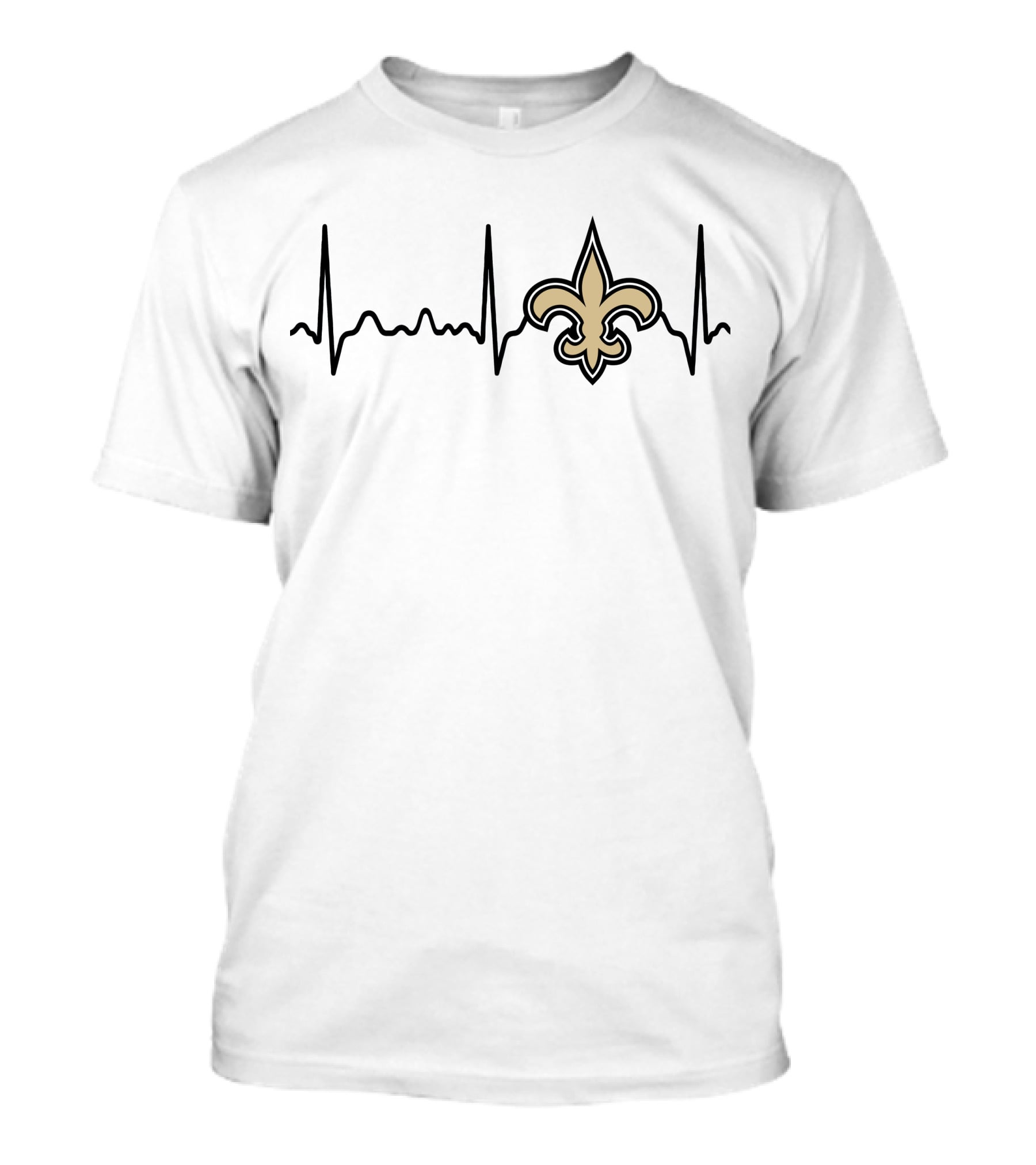 Heartbeat Fleur-de-Lis New Orleans Saints T-Shirt