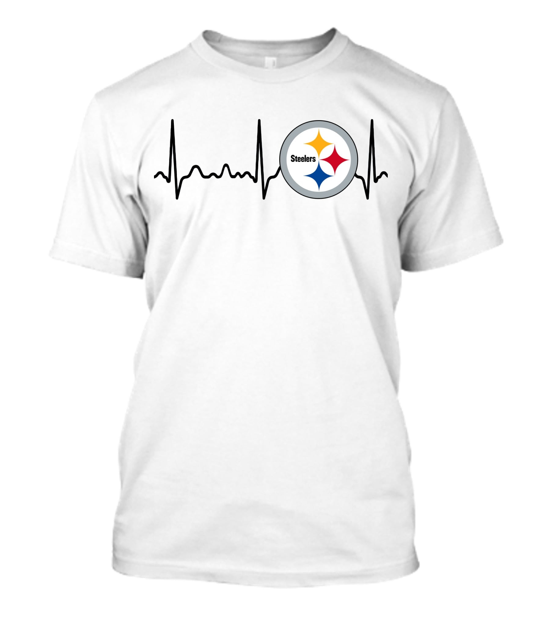 Heartbeat Steelers Logo NFL Fan Gear T-Shirt