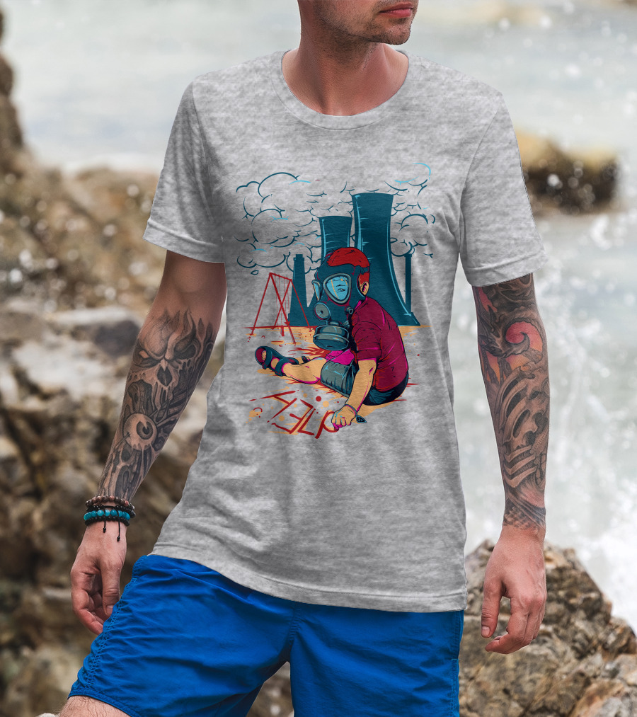 The Cry Of The Future Preschool Gas Mask Child Industrial Playground T-Shirt