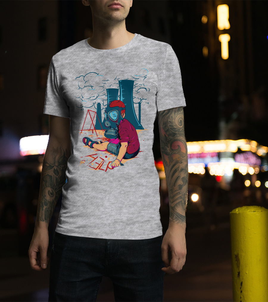 The Cry Of The Future Preschool Gas Mask Child Industrial Playground T-Shirt