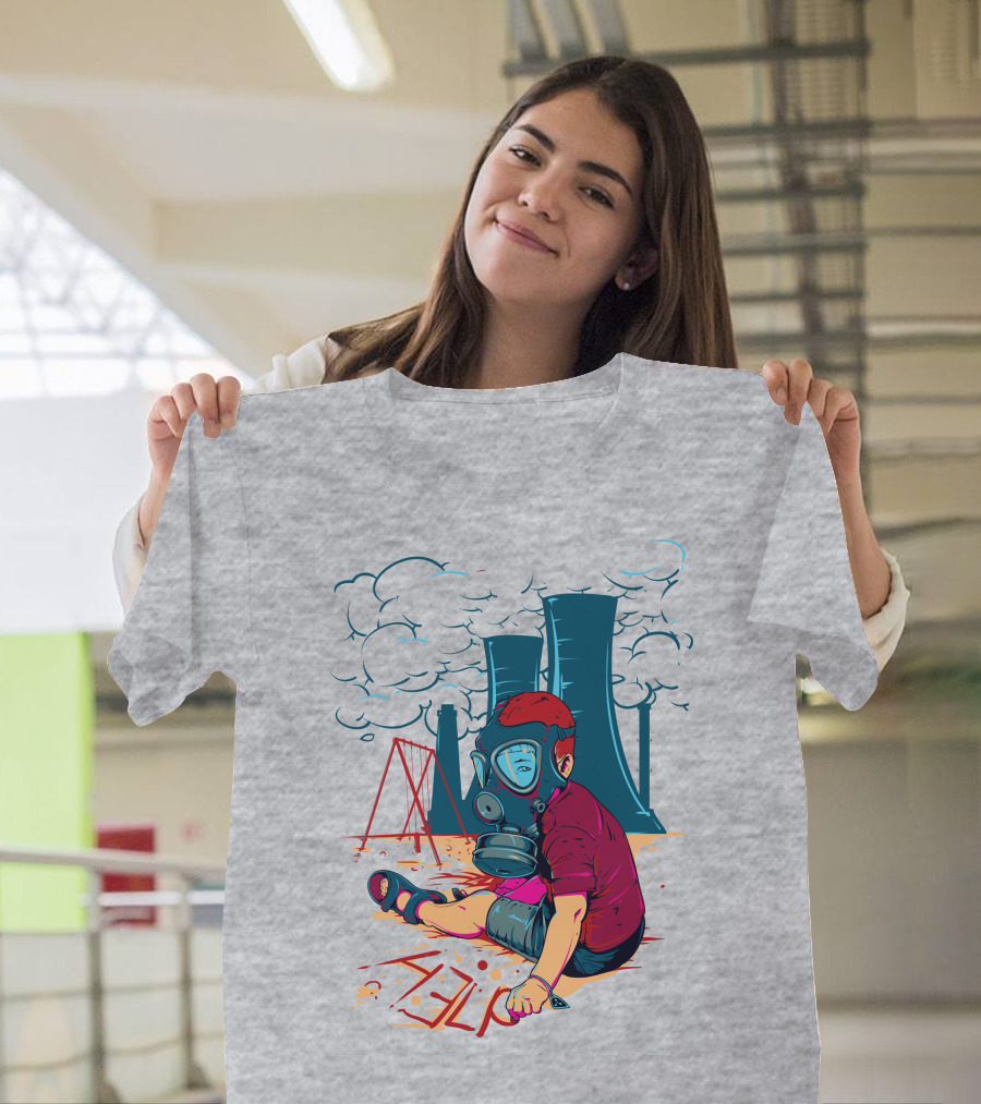 The Cry of the Future Preschool Gas Mask Child Industrial Playground T-Shirt