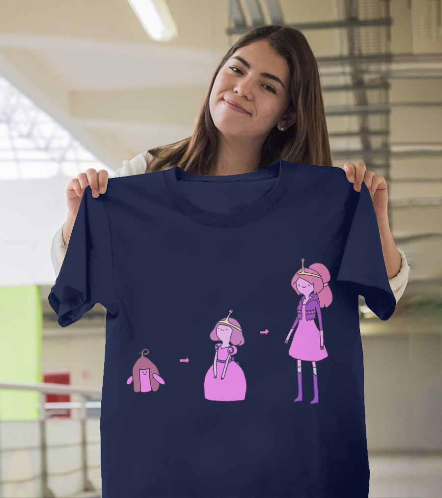 Princess Bubblegum Transformation Evolution Adventure Time T-Shirt