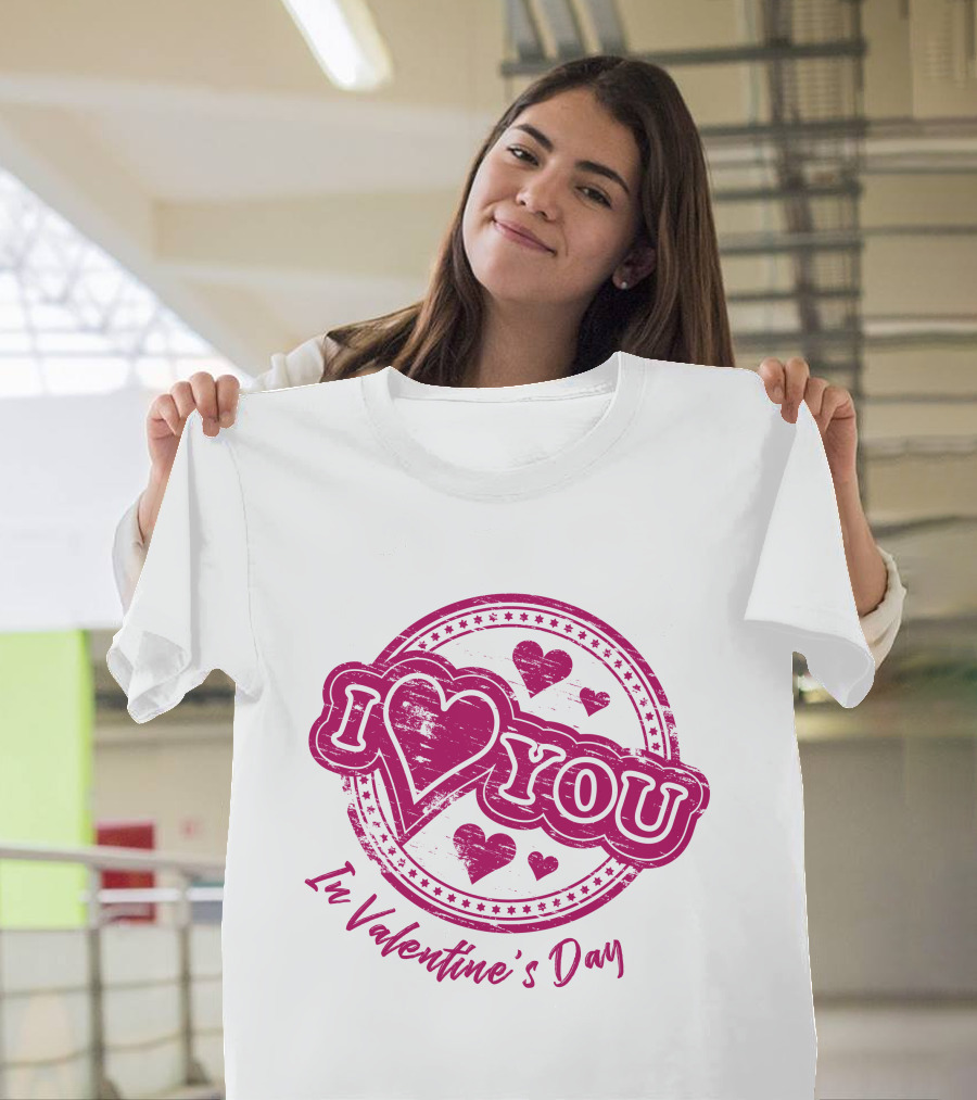 I Love You Heart Circle Valentine's Day T-Shirt