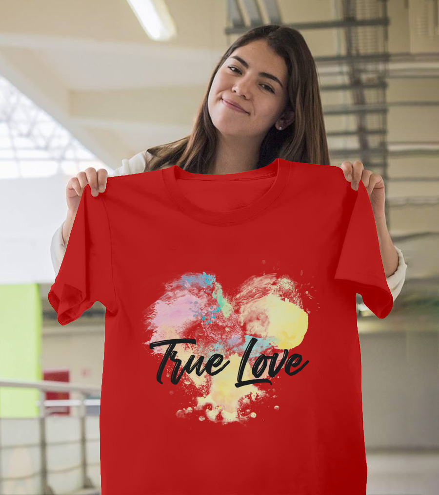 True Love Watercolor Heart T-Shirt