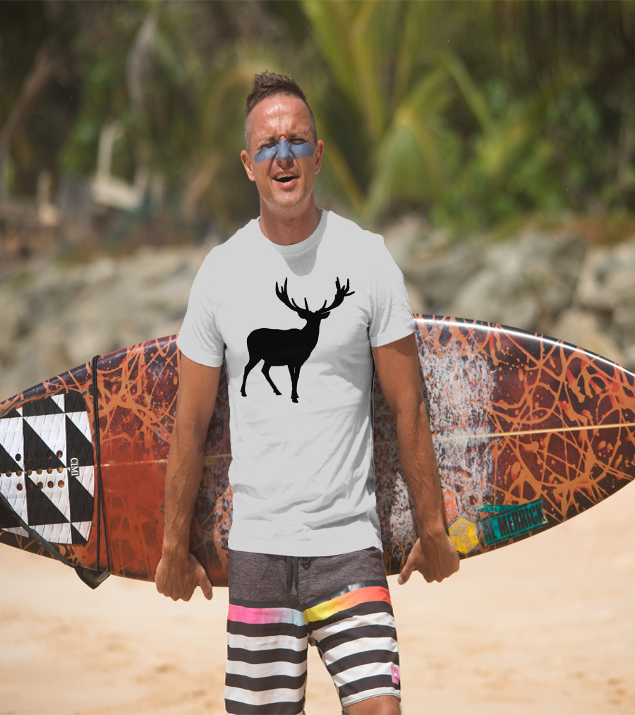 Silhouette Stag Deer Wildlife Nature T-Shirt