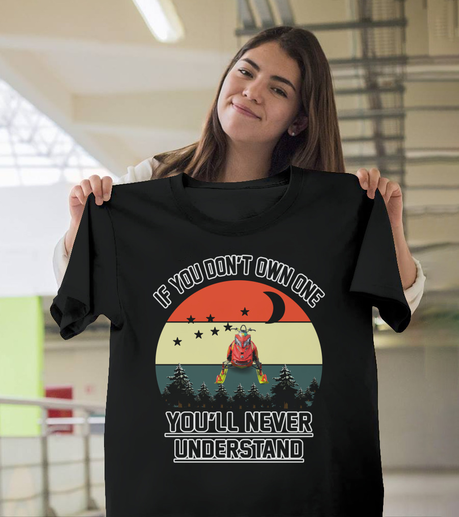 Ski-Doo 900 ACE If You Don't Own One You'll Never Understand Snowmobile Retro Trees Stars T-Shirt