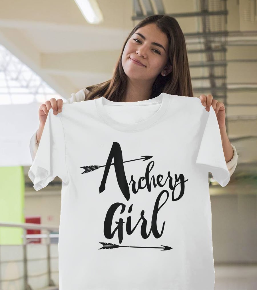 Archery Girl Women Teen Cute Arrows Stylish T-Shirt