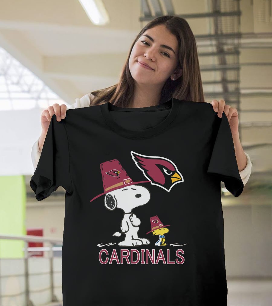 Cardinals Snoopy Woodstock Arizona Cardinals T-Shirt