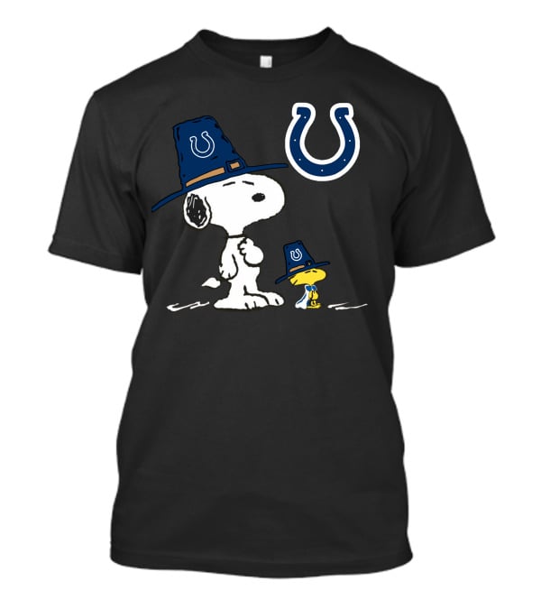 Indianapolis Colts Snoopy Woodstock Thanksgiving Hat T-Shirt