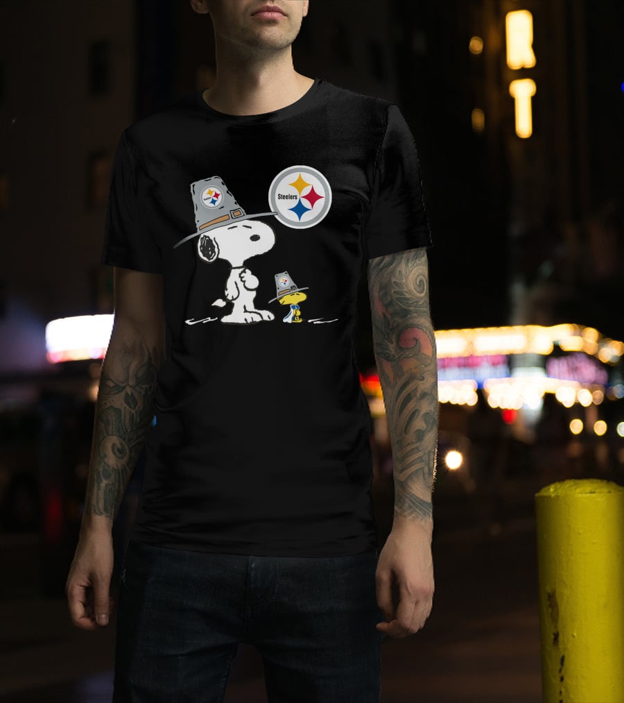 Steelers Snoopy Pilgrim Hats T-Shirt