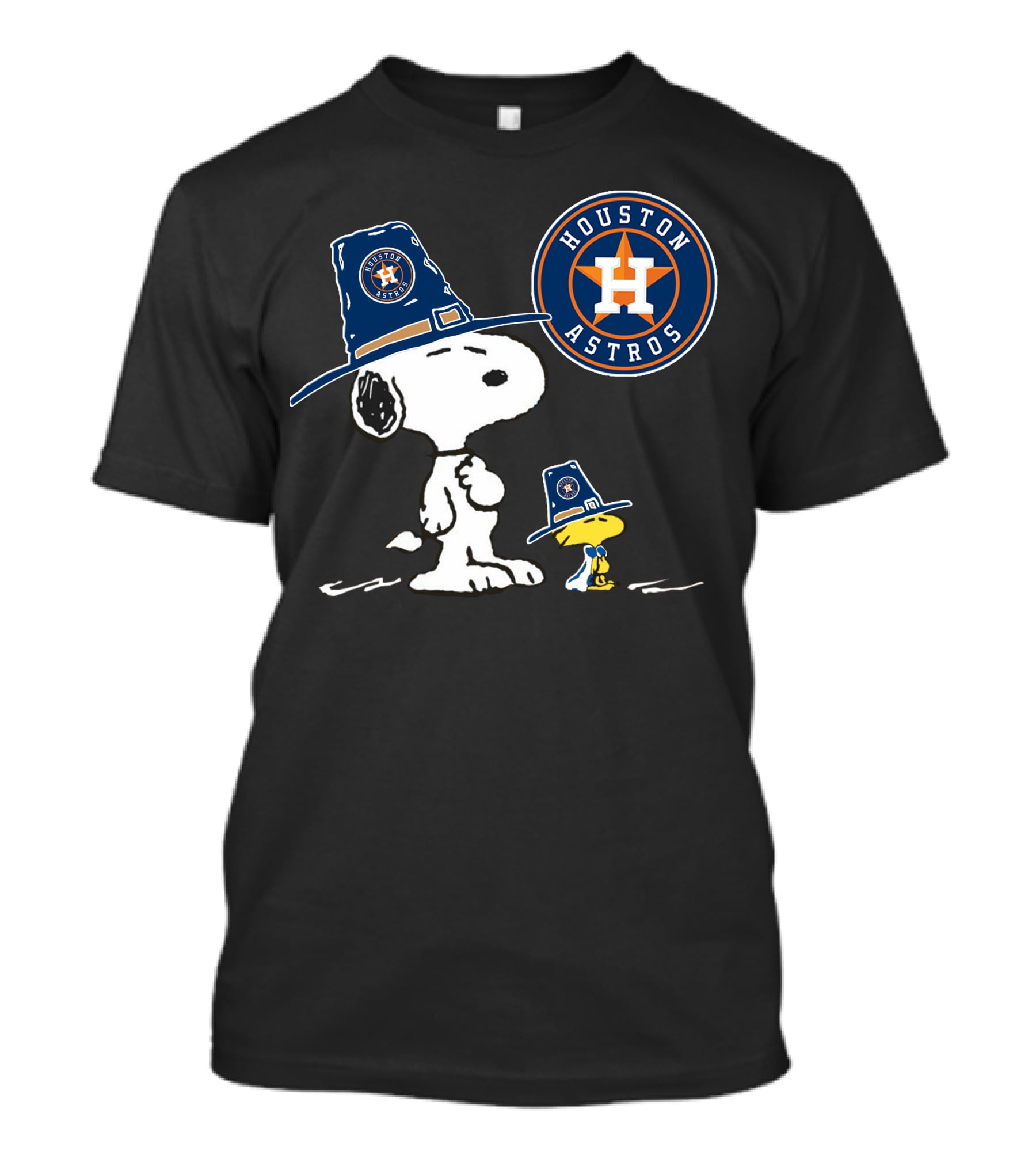 Houston Astros Snoopy Woodstock Thanksgiving Hat T-Shirt