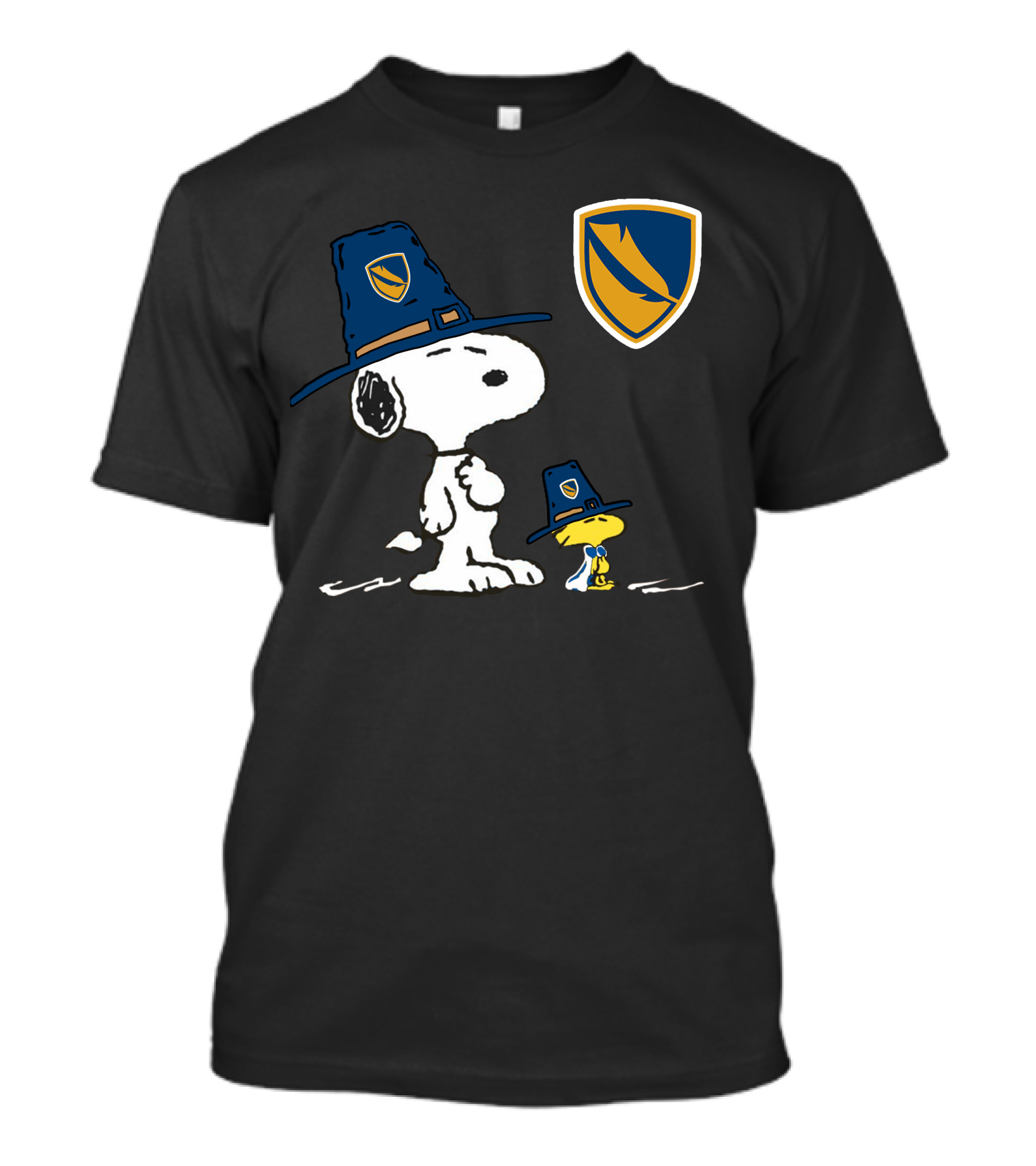 Coppin State Snoopy Woodstock Shield Hat T-Shirt
