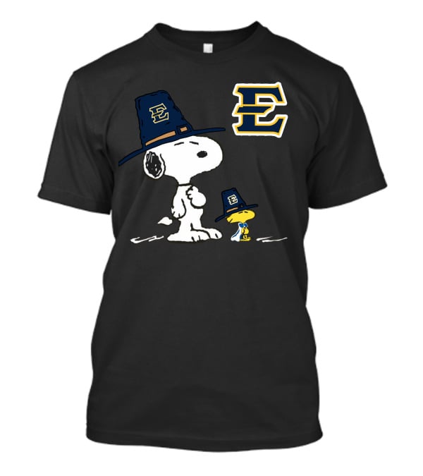 ETSU Snoopy Woodstock Pilgrim Hat T-Shirt