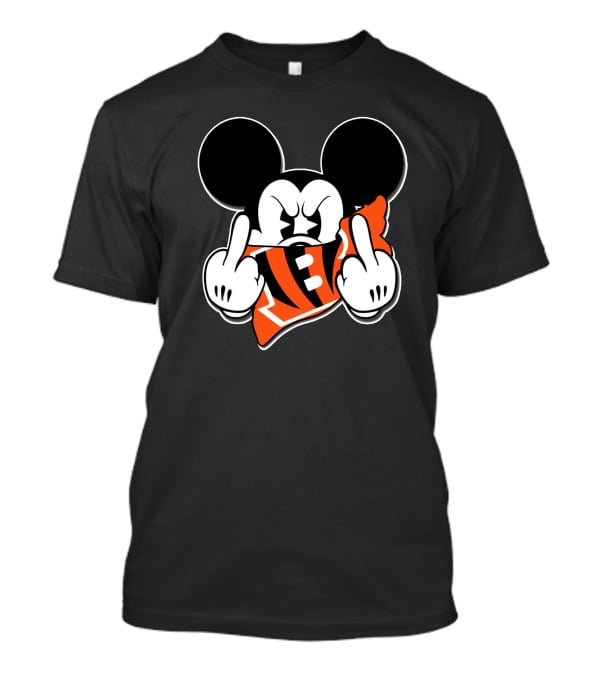 Mickey Mouse Bengals Football Fan Gesture T-Shirt
