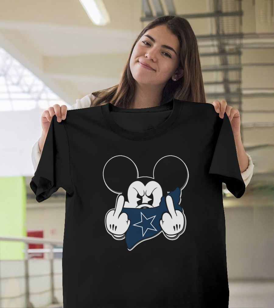 Mickey Mouse Dallas Cowboys Fan Gesture T-Shirt