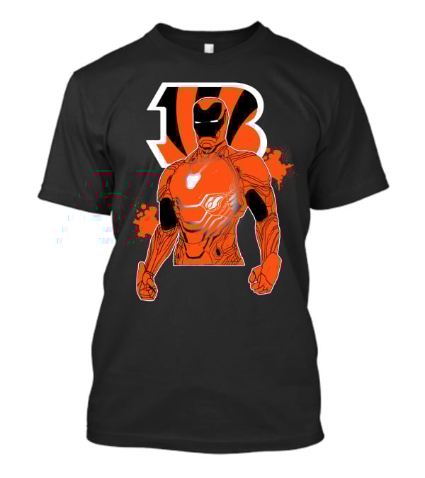 Iron Man Bengals Nfl Crossover Football T-Shirt
