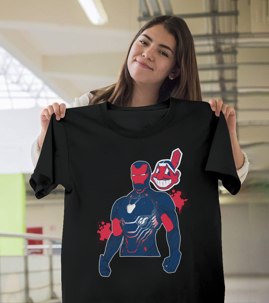 Iron Man Cleveland Indians Crossover T-Shirt