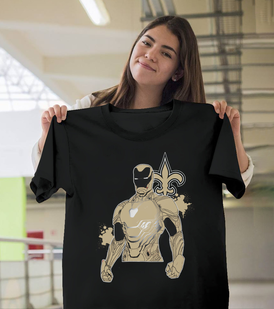 Iron Man New Orleans Saints Crossover T-Shirt