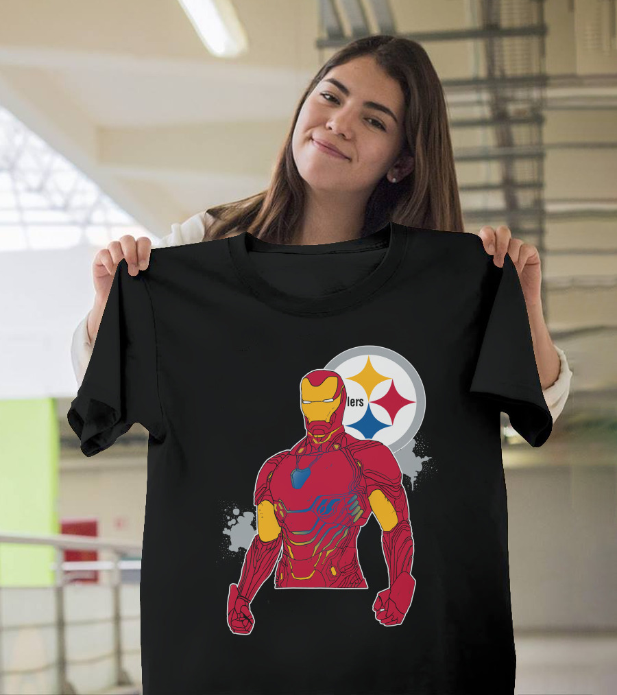 Iron Man With Steelers T-Shirt
