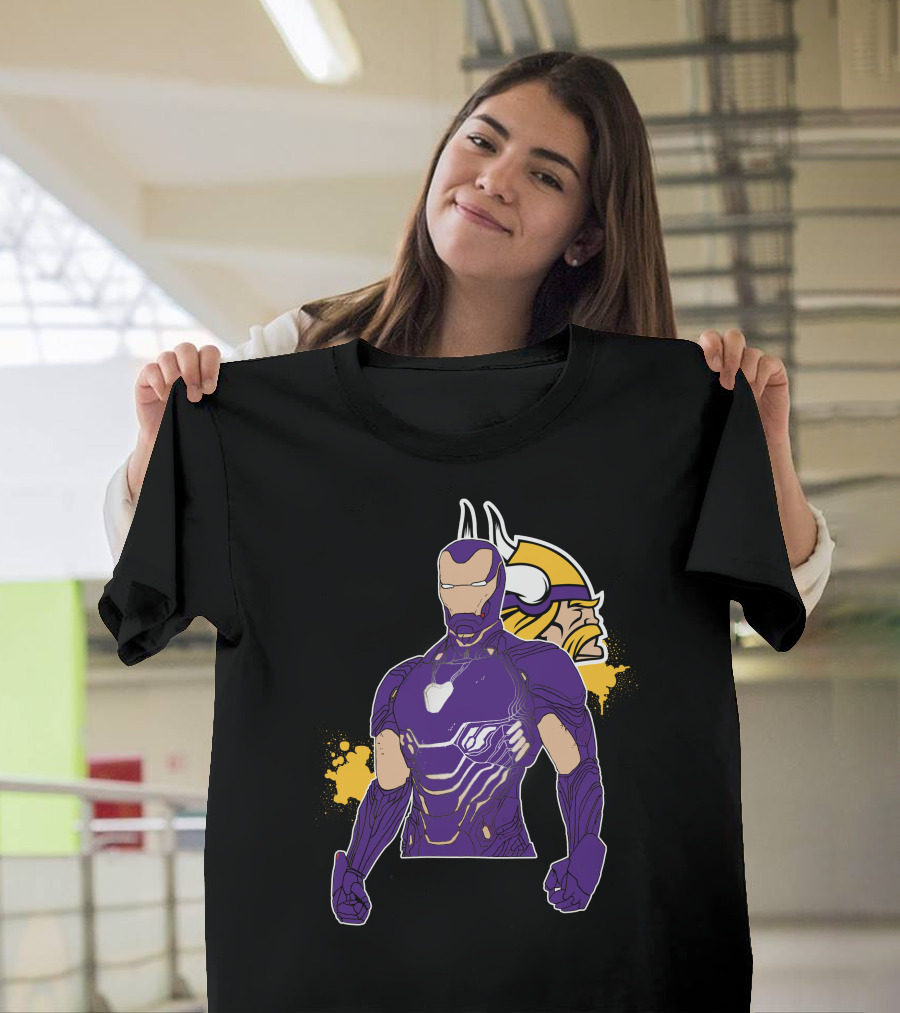 Iron Man Minnesota Vikings Crossover Fusion T-Shirt