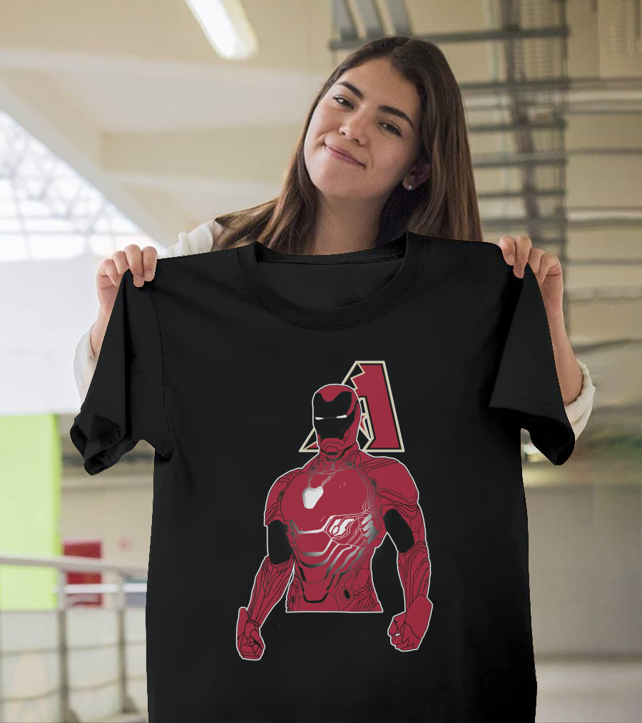 Iron Man Arizona Diamondbacks Crossover Battle Armor T-Shirt