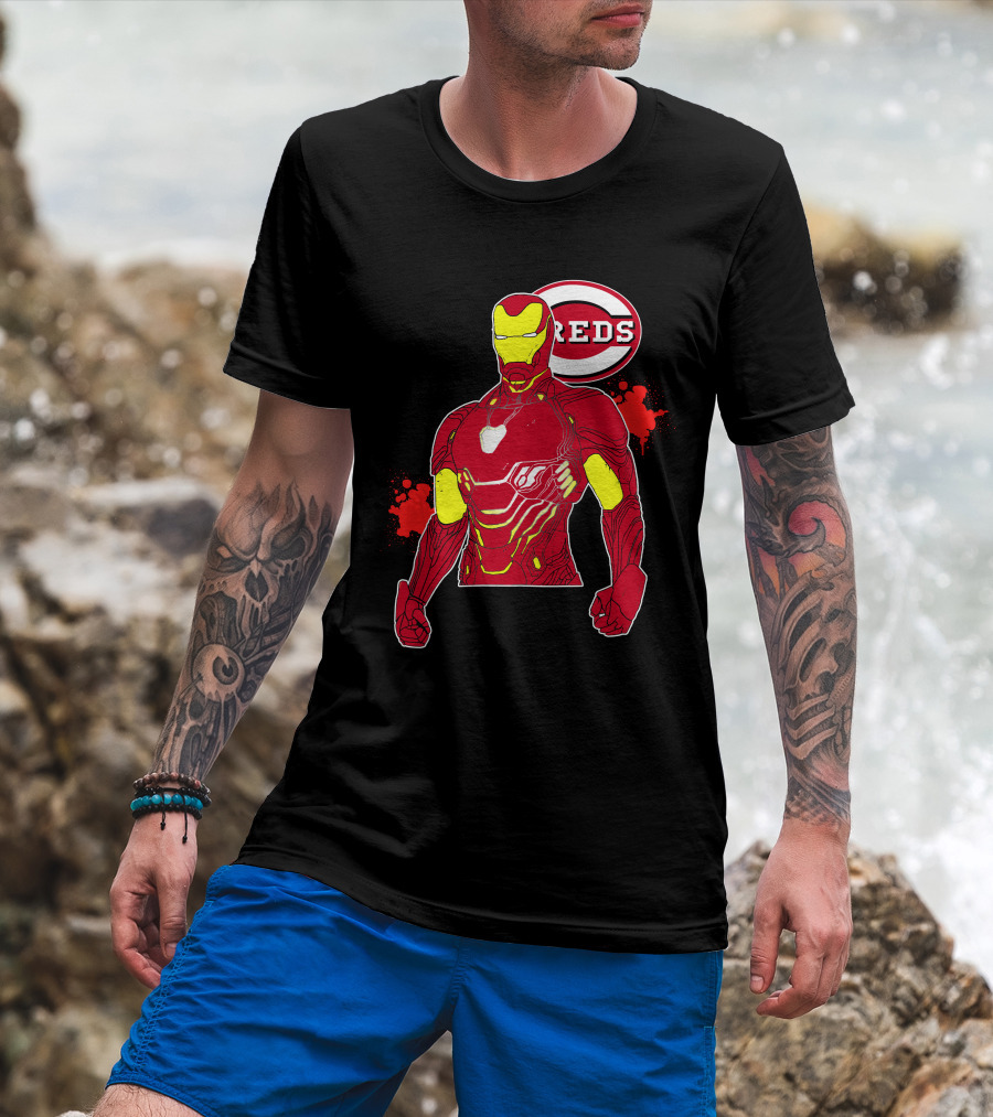 Iron Man Cincinnati Reds Collaboration T-Shirt