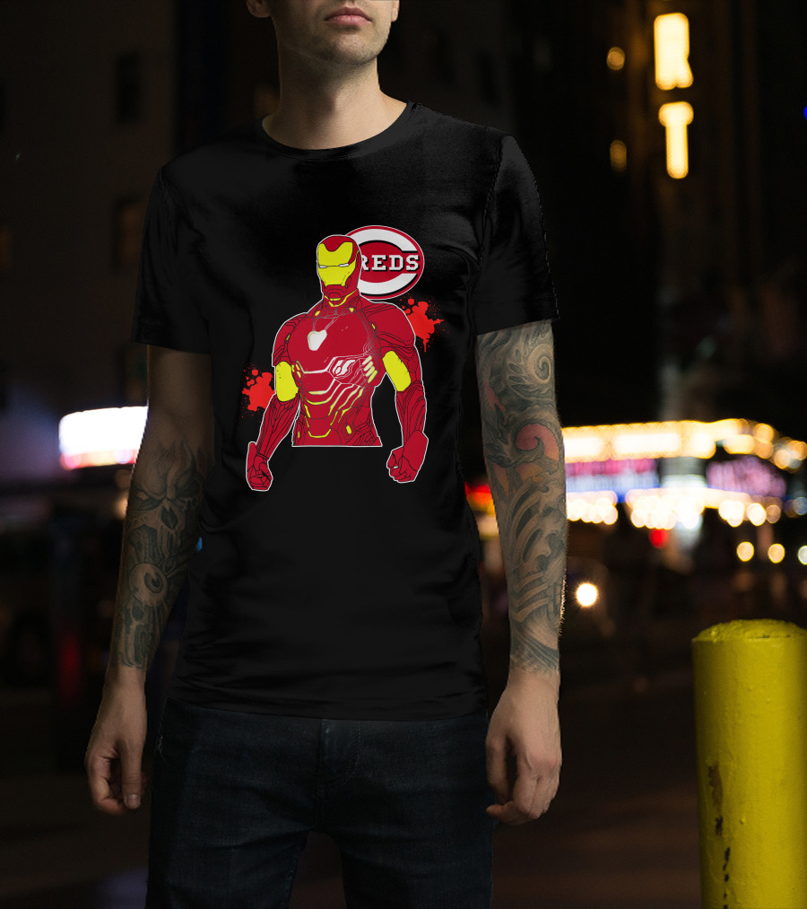 Iron Man Cincinnati Reds Collaboration T-Shirt