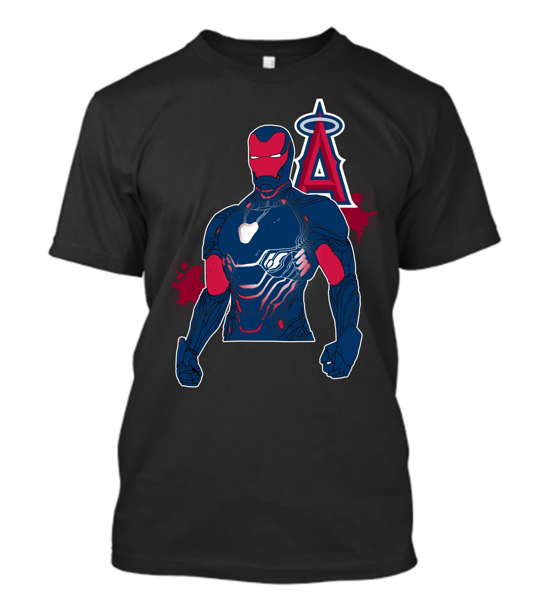 Iron Man Suit With Los Angeles Angels Halo T-Shirt