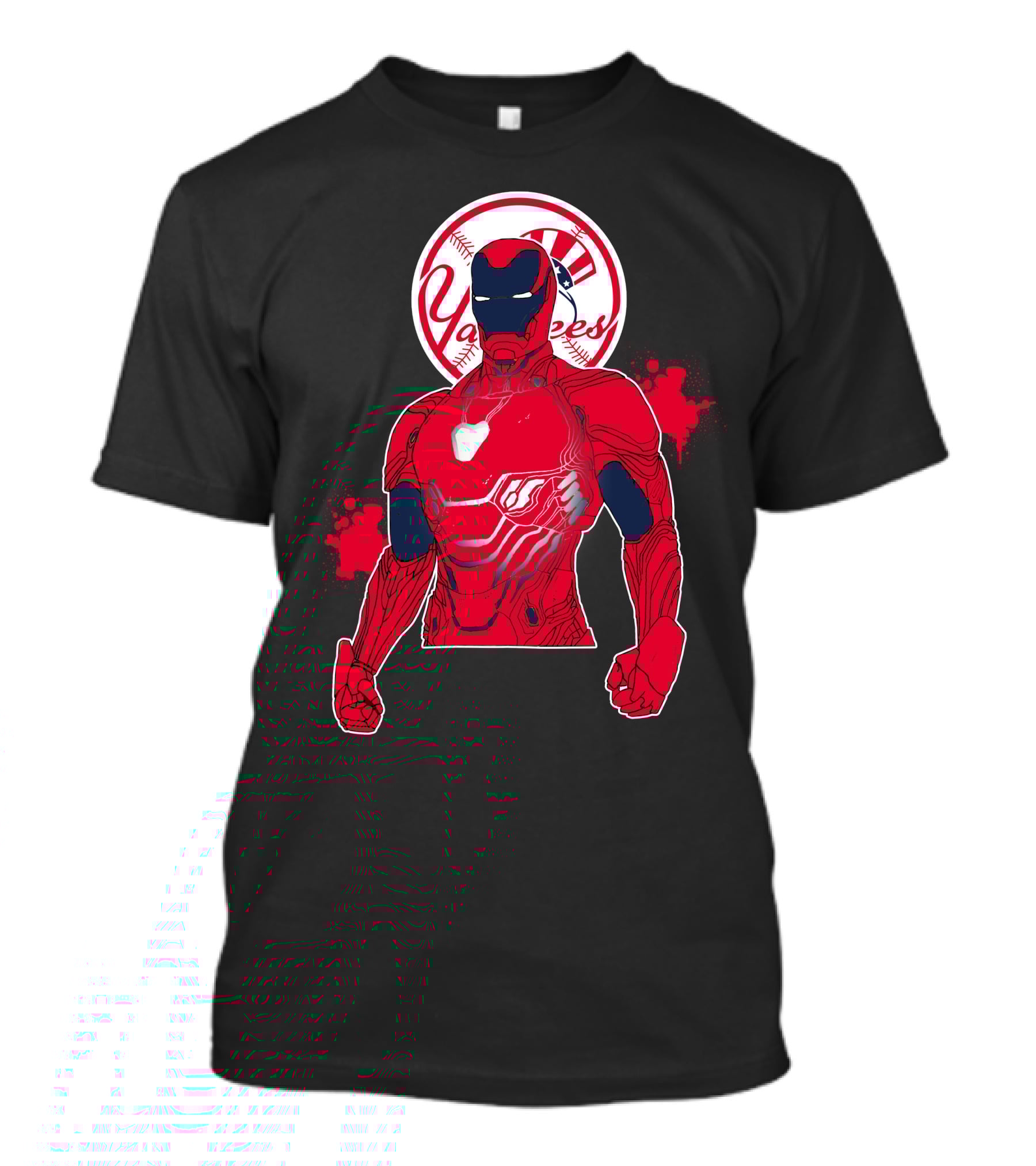 Iron Man New York Yankees Crossover Marvel Avengers Yankees Baseball Theme T-Shirt