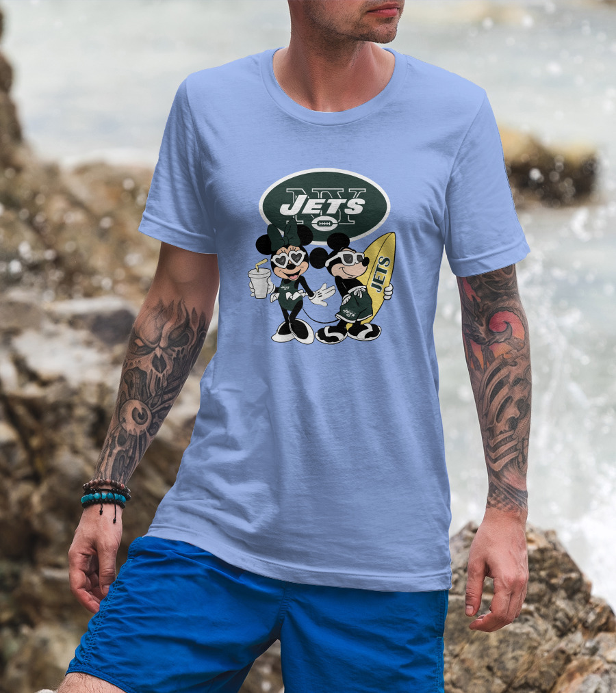 Jets Mickey Surfing Vacation Adventure T-Shirt