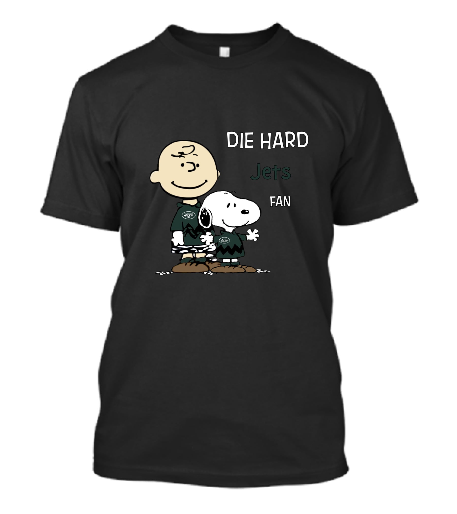 Die Hard Jets Fan Snoopy And Charlie Brown T-Shirt