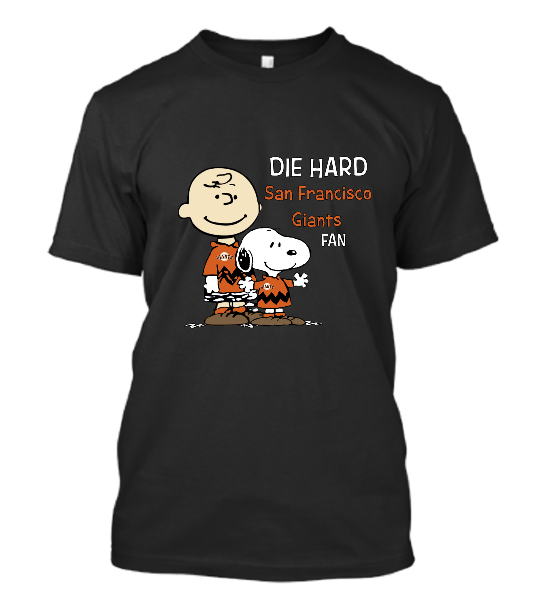 Die Hard San Francisco Giants Fan Snoopy And Charlie Brown T-Shirt