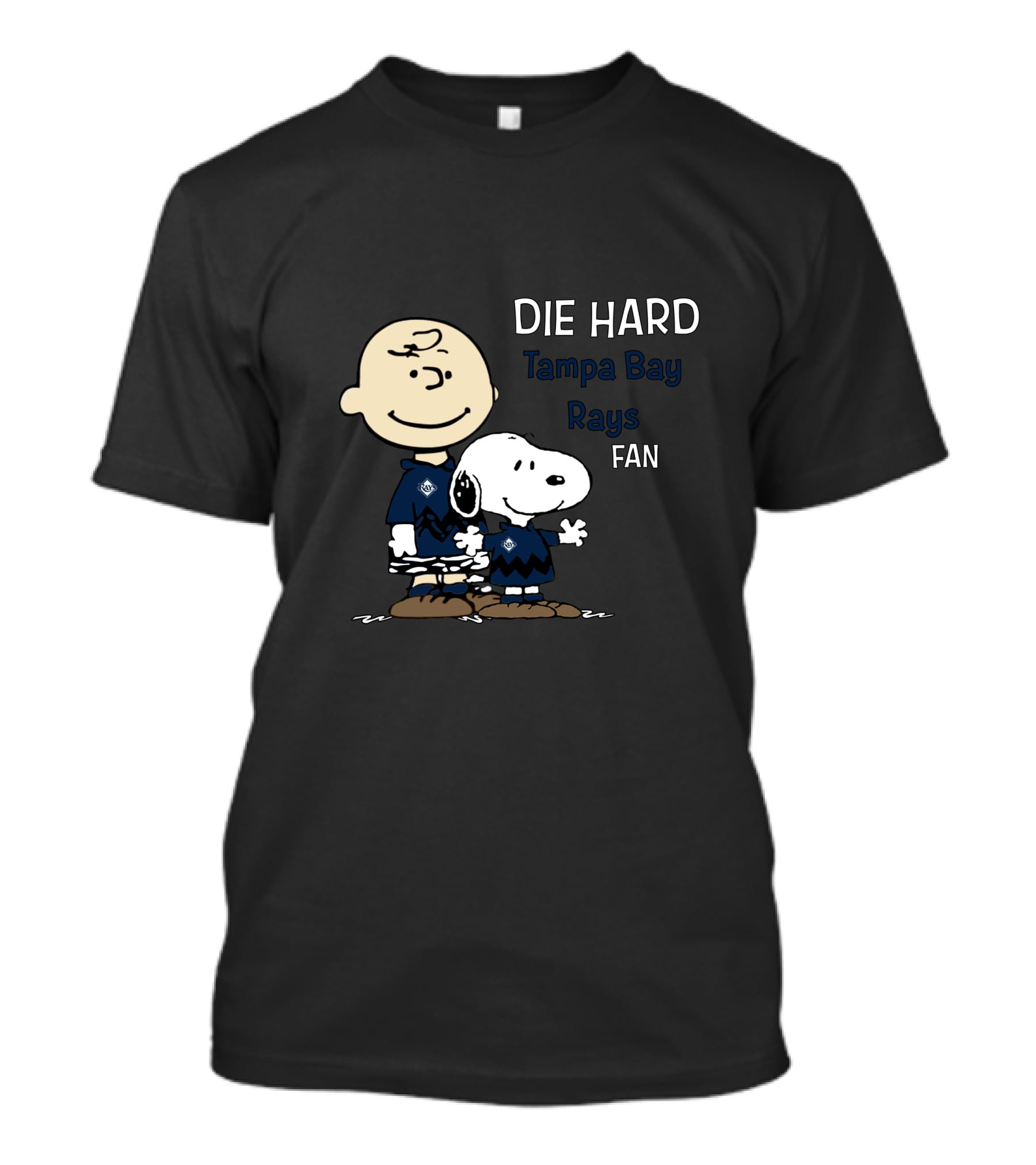 DIE HARD Tampa Bay Rays FAN Snoopy And Charlie Brown T-Shirt