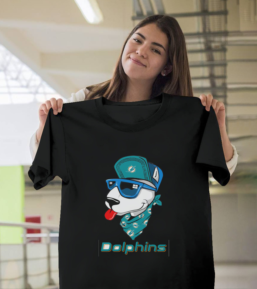 Dolphins Bull Terrier Fan Style T-Shirt