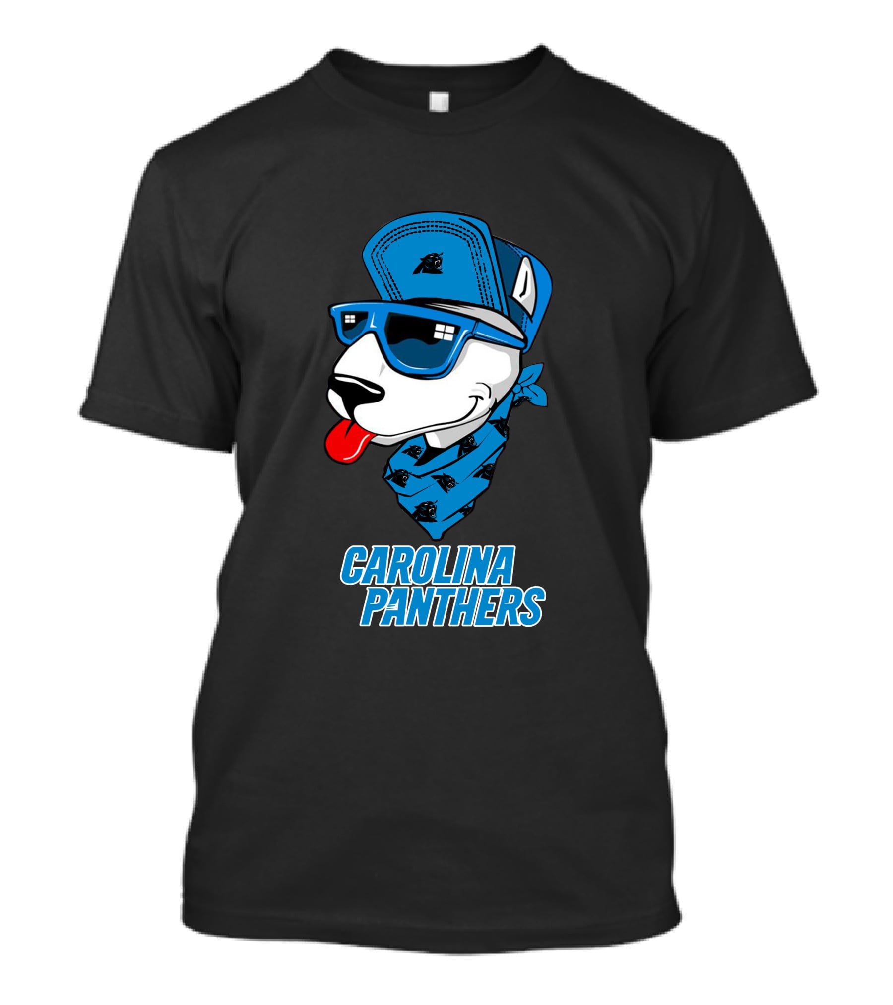 Carolina Panthers Bull Terrier T-Shirt