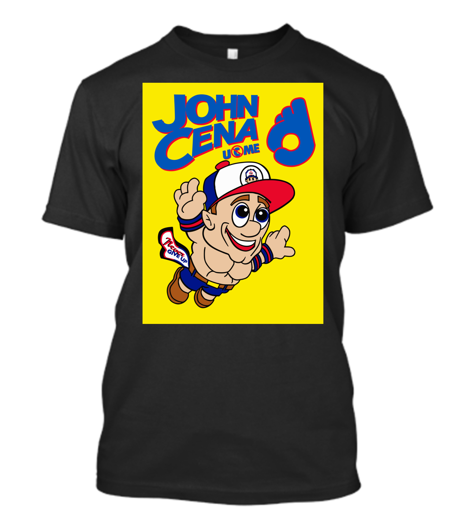 John Cena Never Give Up U C ME Mario T-Shirt